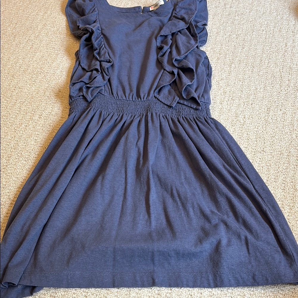 Crewcuts Navy Ruffle Kids Dress